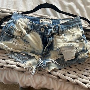 Bleached tye dye shorts